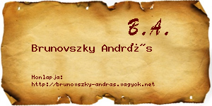 Brunovszky András névjegykártya